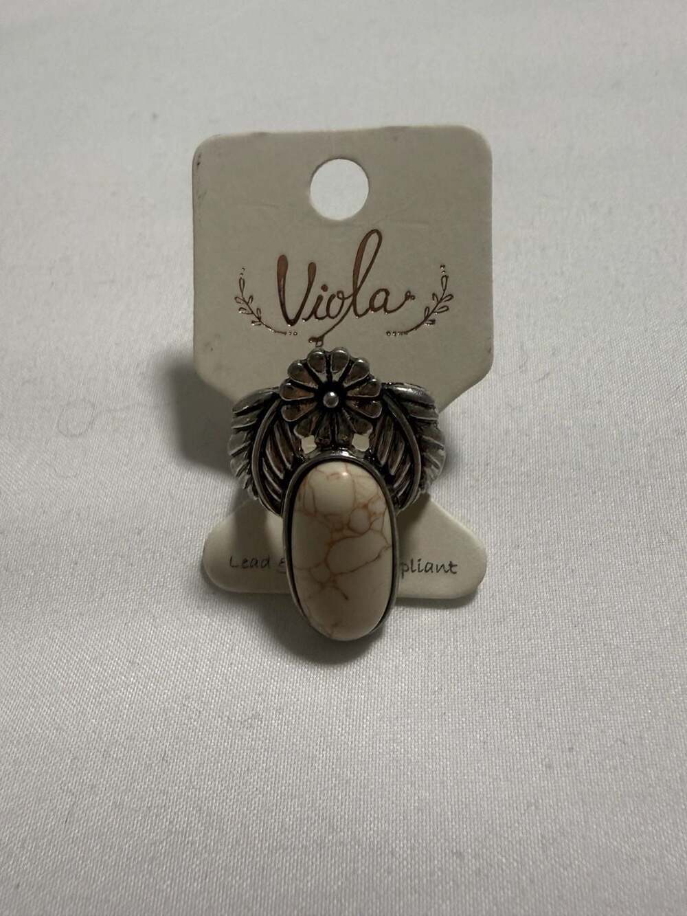 Viola Western Sunflower Marble Stretch Ring